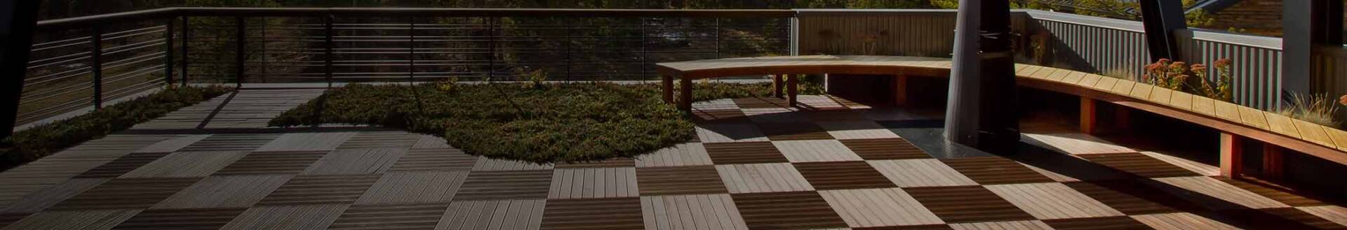Checkered Wood Tiles on Rooftop