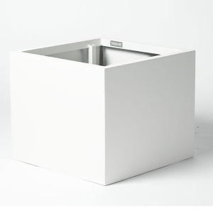 White Powder Coat Aluminum Cube 