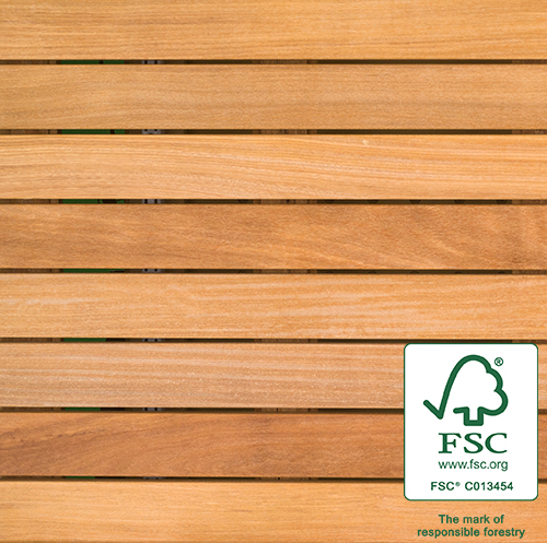 2′ x 2′ FSC® 100% Smooth Cumaru Wood Tile