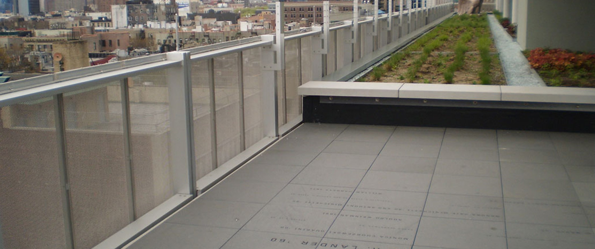 Roof Terrace with Engraved Pavers