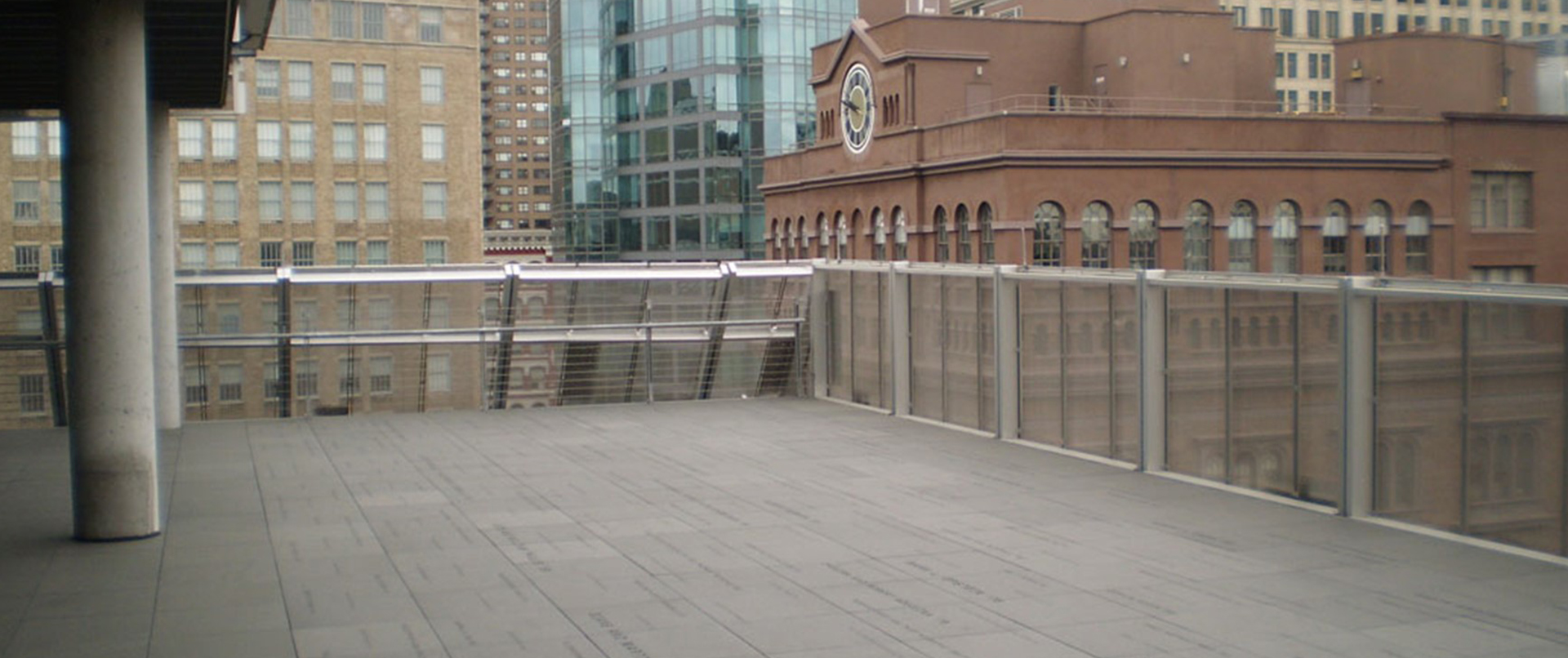 Urban Roof Terrace with Engraved Pavers