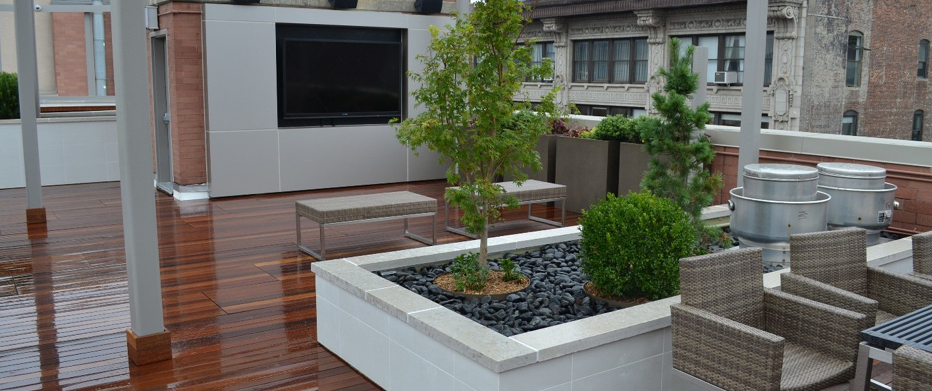 Rooftop Terrace with City View