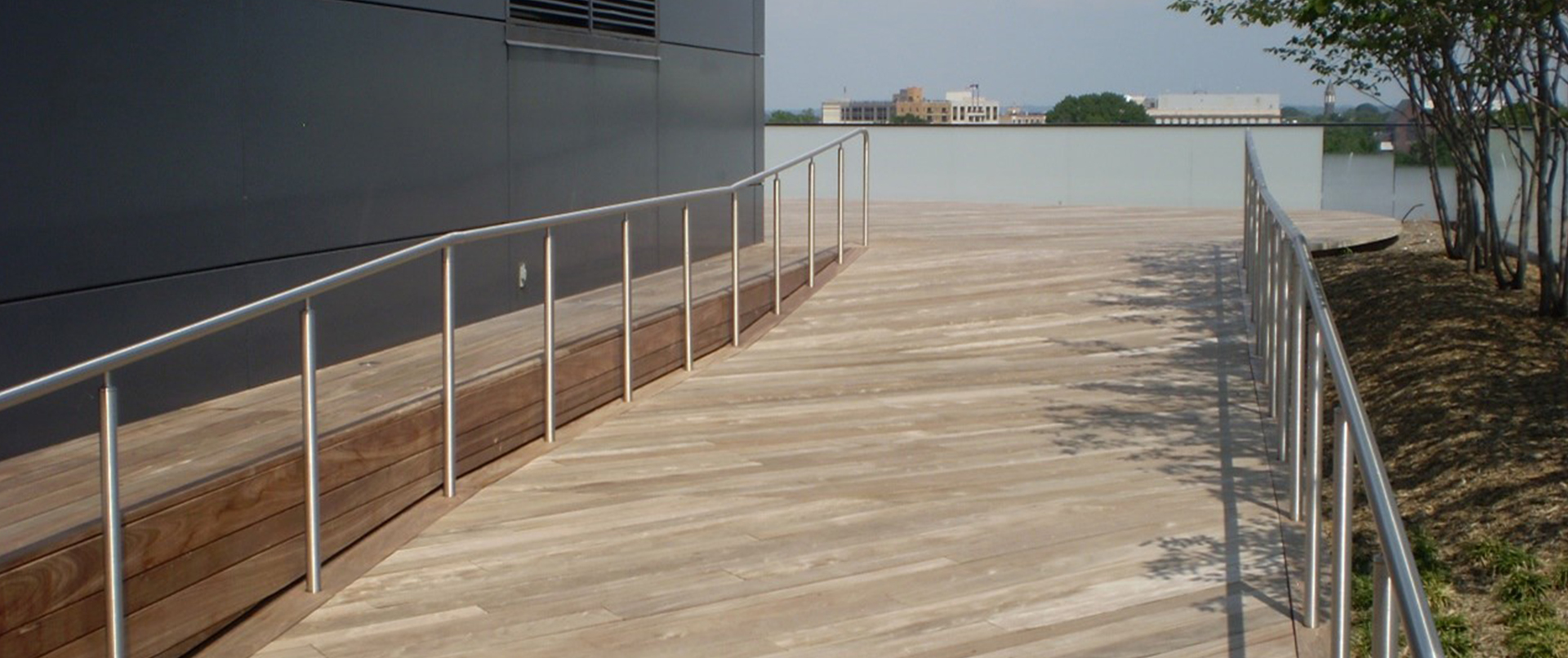 Wooden Rooftop Walkway