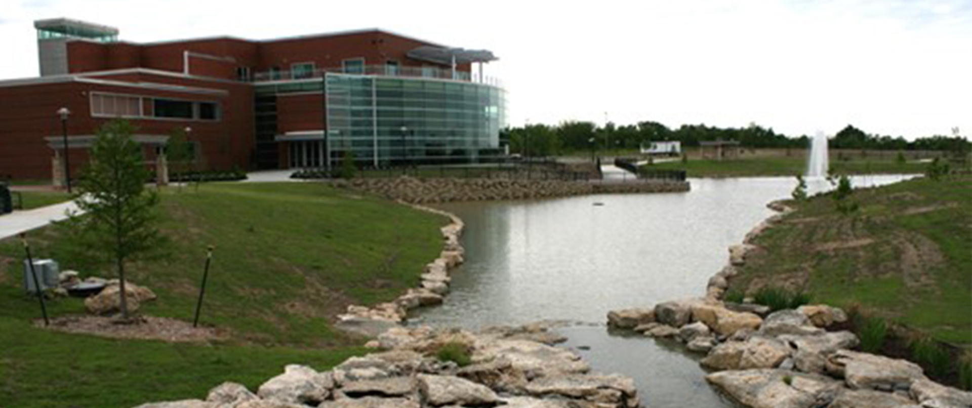 View of Pond and Glenpool Convention Center 