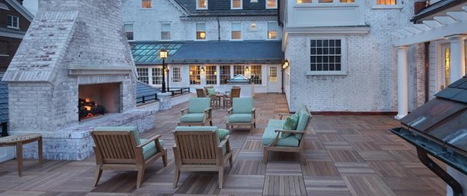 Elegant Rooftop Wood Tiled Deck