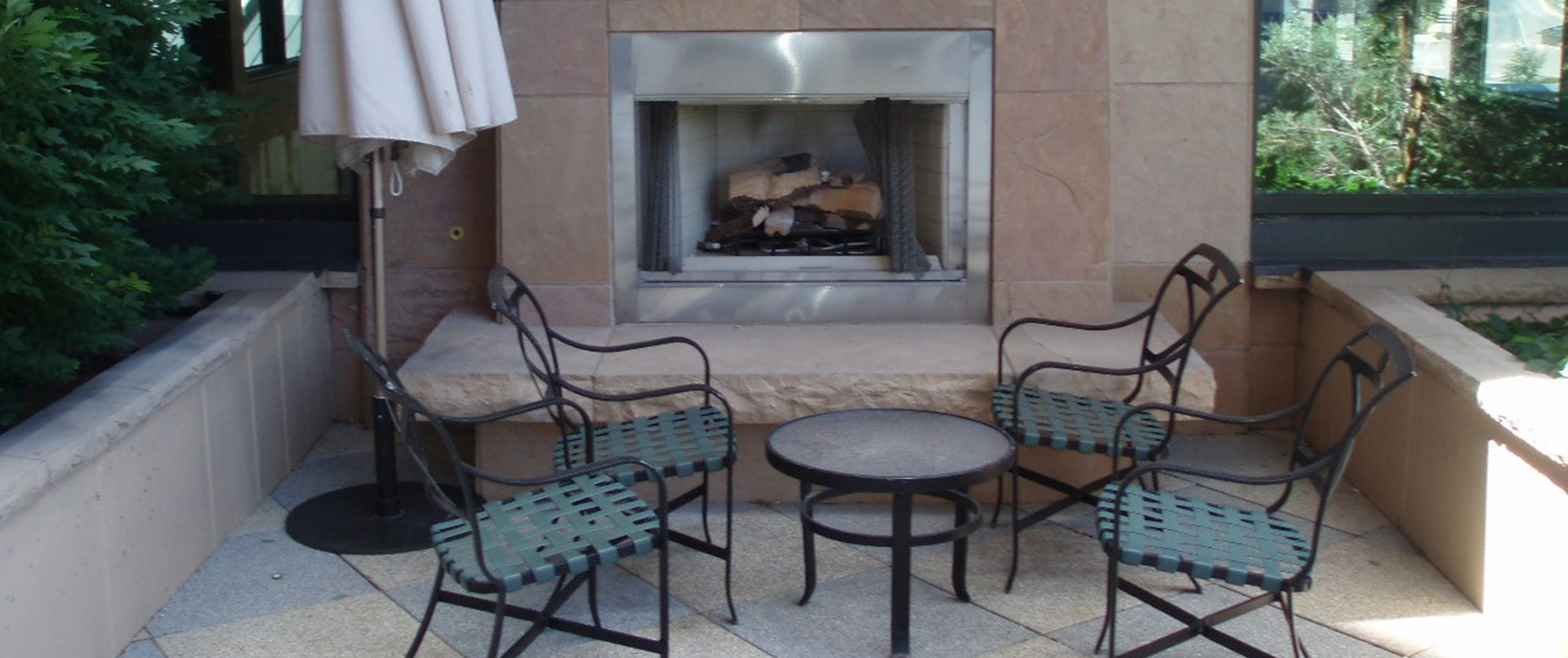 Private Rooftop Fireplace