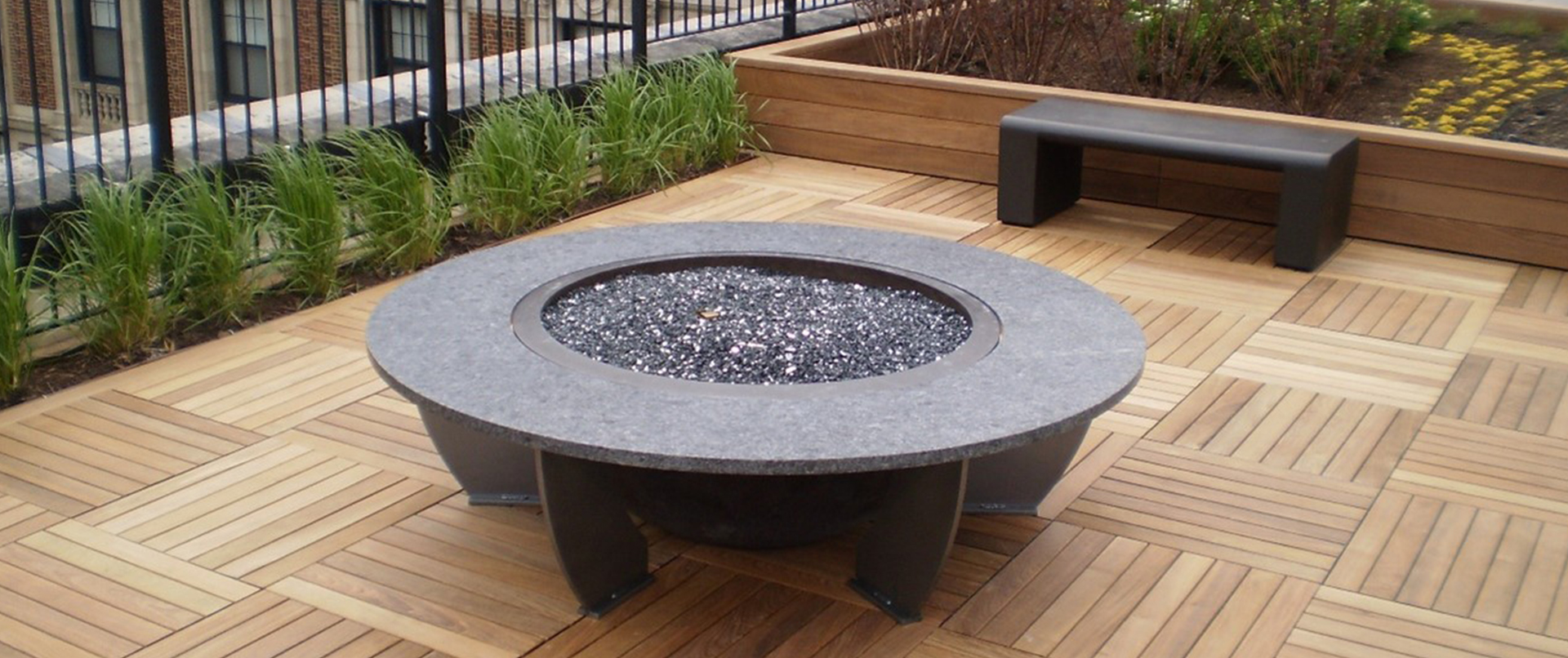 Large Fireplace on Wood Tile Large Fireplace on Wood Tile