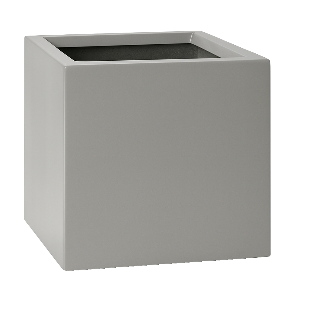 Medium Gray Fiberglass Cube | CUBE-FG-MEDIUM GRAY Medium Gray Fiberglass Cube