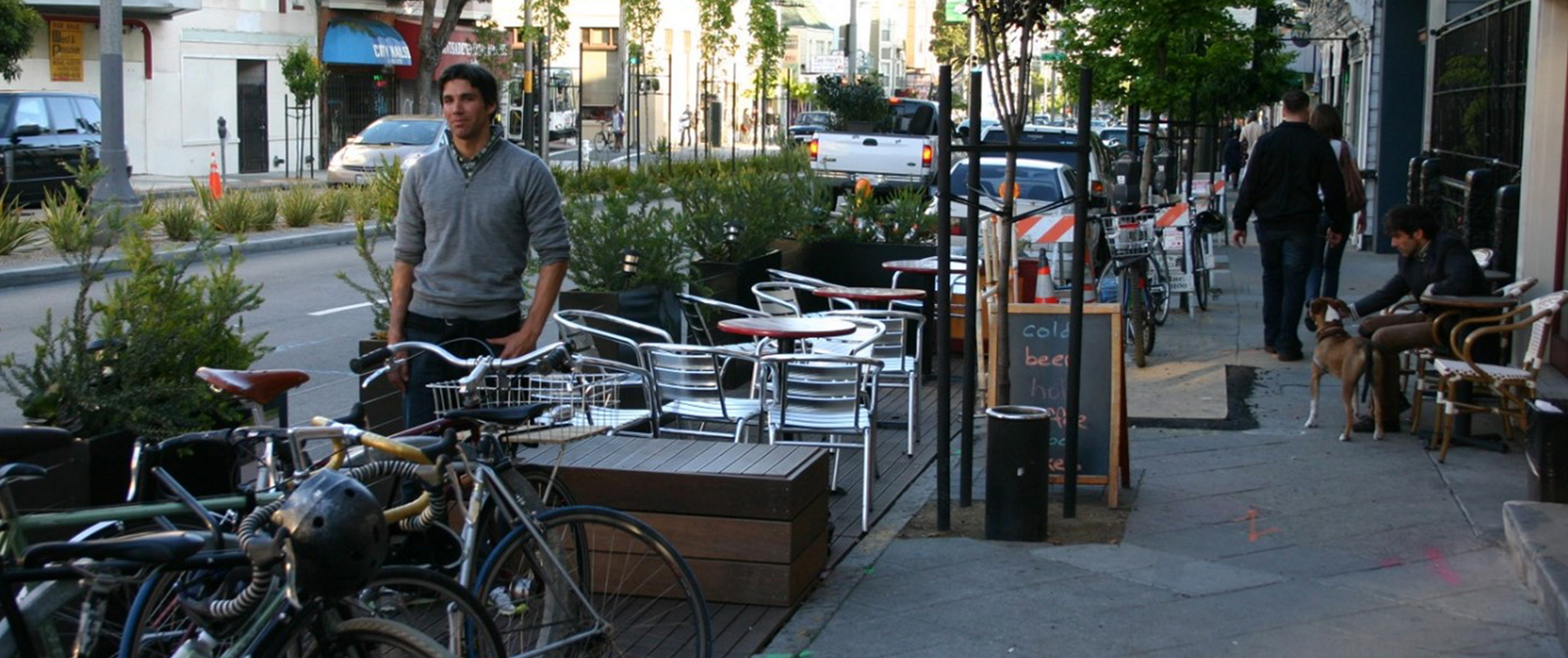 City Sidewalk Seating Area City Sidewalk Seating Area